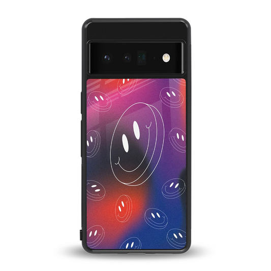 Happy Vibes back phone cover | glass case for google pixel 6 pro