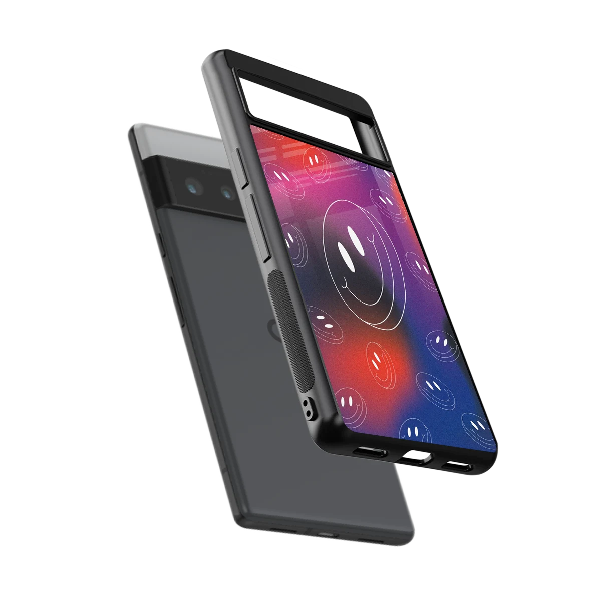 Happy Vibes sleek google pixel 6 pro cover with tempered glass back and TPU edges