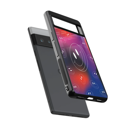 Happy Vibes sleek google pixel 6 pro cover with tempered glass back and TPU edges