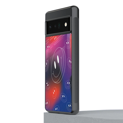 Happy Vibes stylish phone case for google pixel 6 pro | glossy glass and slim fit