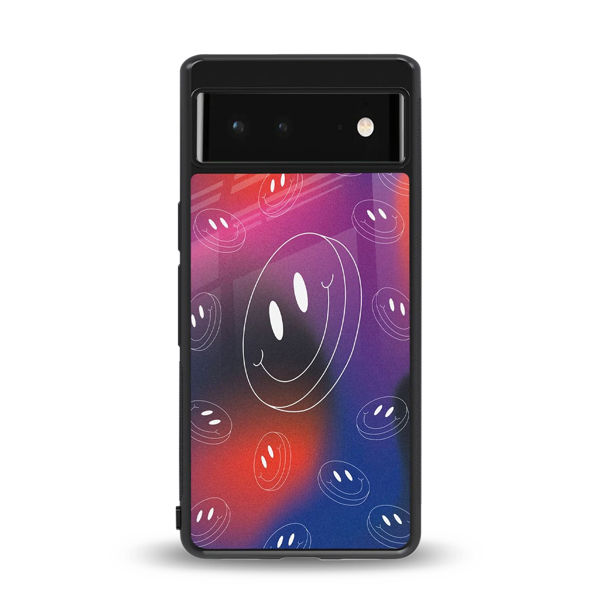 Happy Vibes back phone cover | glass case for google pixel 6a