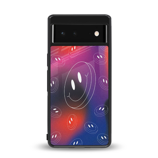 Happy Vibes back phone cover | glass case for google pixel 6a