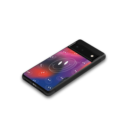 Happy Vibes google pixel 6a mobile cover | shockproof glass phone case