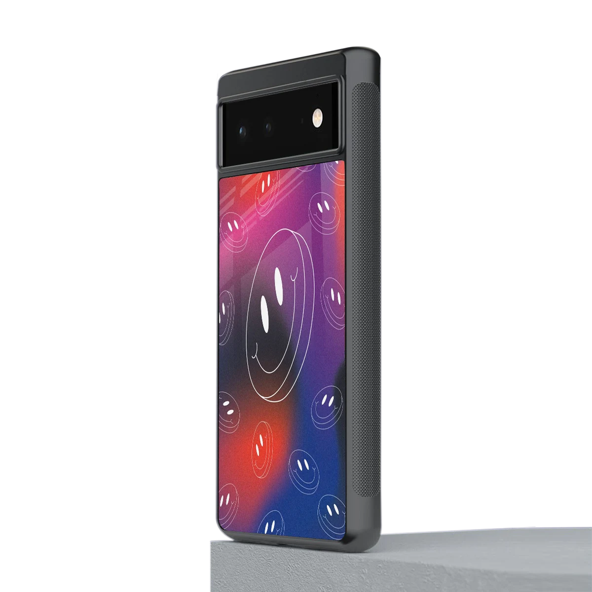 Happy Vibes stylish phone case for google pixel 6a | glossy glass and slim fit