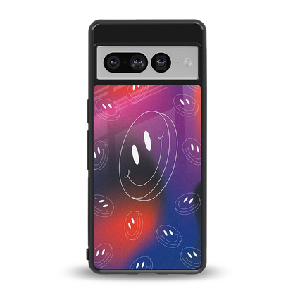 Happy Vibes back phone cover | glass case for google pixel 7 pro