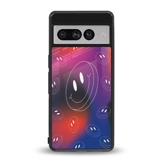 Happy Vibes back phone cover | glass case for google pixel 7 pro