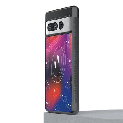 Happy Vibes stylish phone case for google pixel 7 pro | glossy glass and slim fit