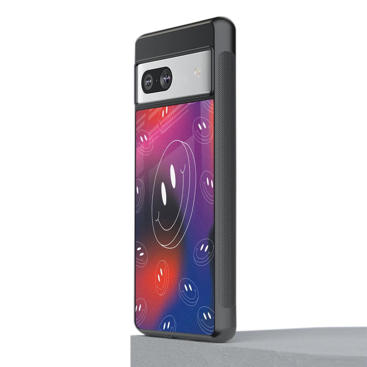 Happy Vibes stylish phone case for google pixel 7a | glossy glass and slim fit