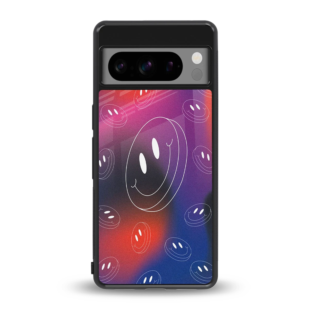Happy Vibes back phone cover | glass case for google pixel 8 pro