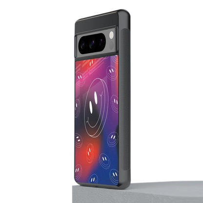 Happy Vibes stylish phone case for google pixel 8 pro | glossy glass and slim fit