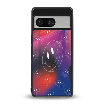 Happy Vibes back phone cover | glass case for google pixel 8