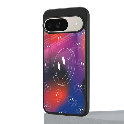 Happy Vibes google pixel 9 mobile cover | shockproof glass phone case