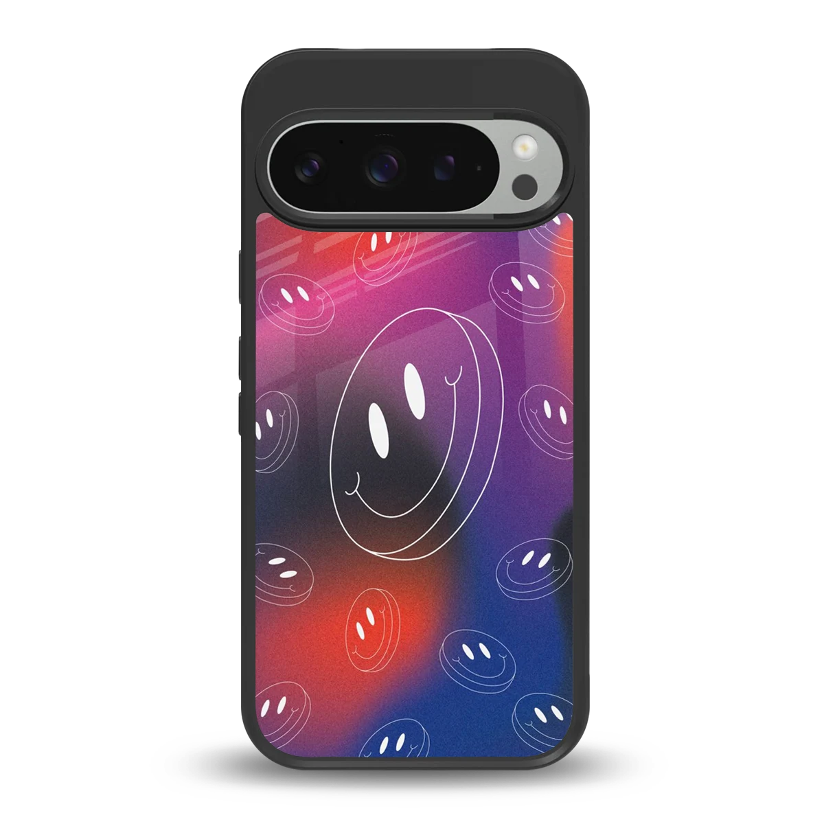 Happy Vibes back phone cover | glass case for google pixel 9 pro