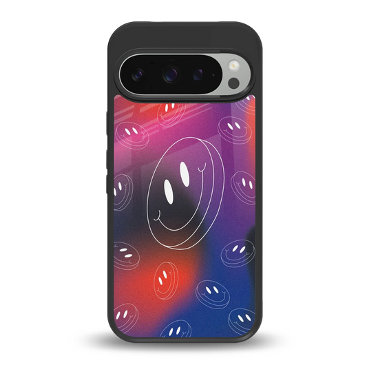 Happy Vibes back phone cover | glass case for google pixel 9 pro
