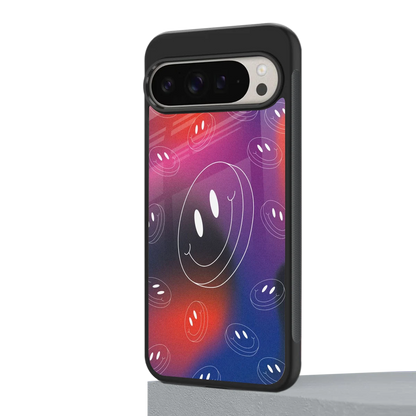 Happy Vibes google pixel 9 pro mobile cover | shockproof glass phone case