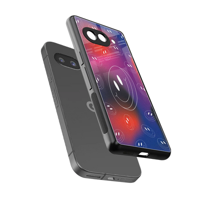 Happy Vibes sleek google pixel 10a cover with tempered glass back and TPU edges