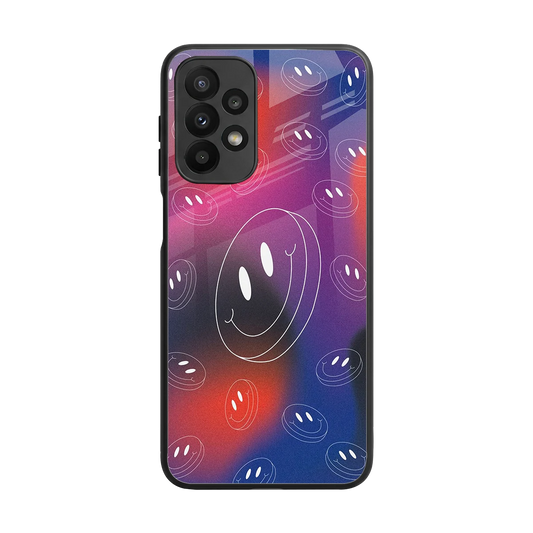 Happy Vibes back phone cover | glass case for samsung galaxy a23