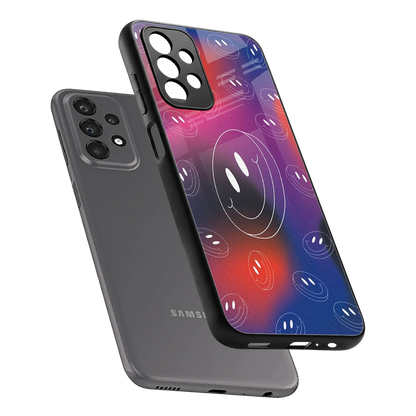 Happy Vibes sleek samsung galaxy a23 cover with tempered glass back and TPU edges