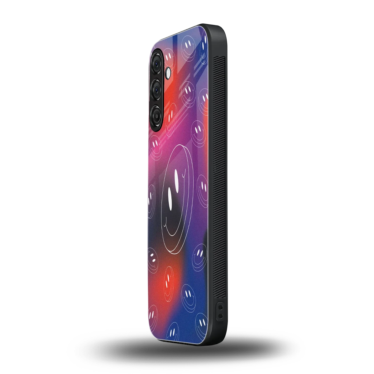 Happy Vibes samsung galaxy a55 5g mobile cover | shockproof glass phone case