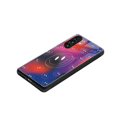 Happy Vibes stylish phone case for samsung galaxy a55 5g | glossy glass and slim fit