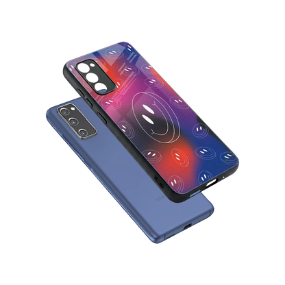 Happy Vibes sleek samsung galaxy s20 fe cover with tempered glass back and TPU edges