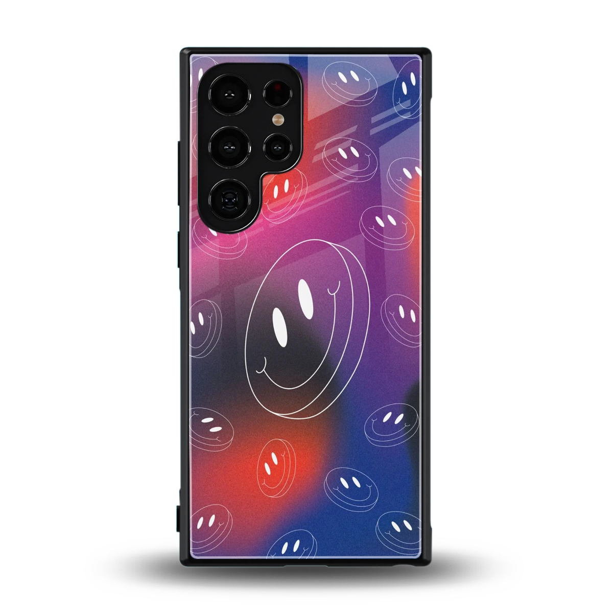 Happy Vibes back phone cover | glass case for samsung galaxy s24 ultra