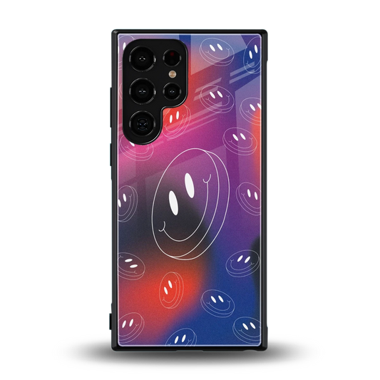 Happy Vibes back phone cover | glass case for samsung galaxy s24 ultra