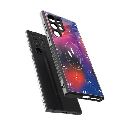 Happy Vibes sleek samsung galaxy s23 ultra cover with tempered glass back and TPU edges