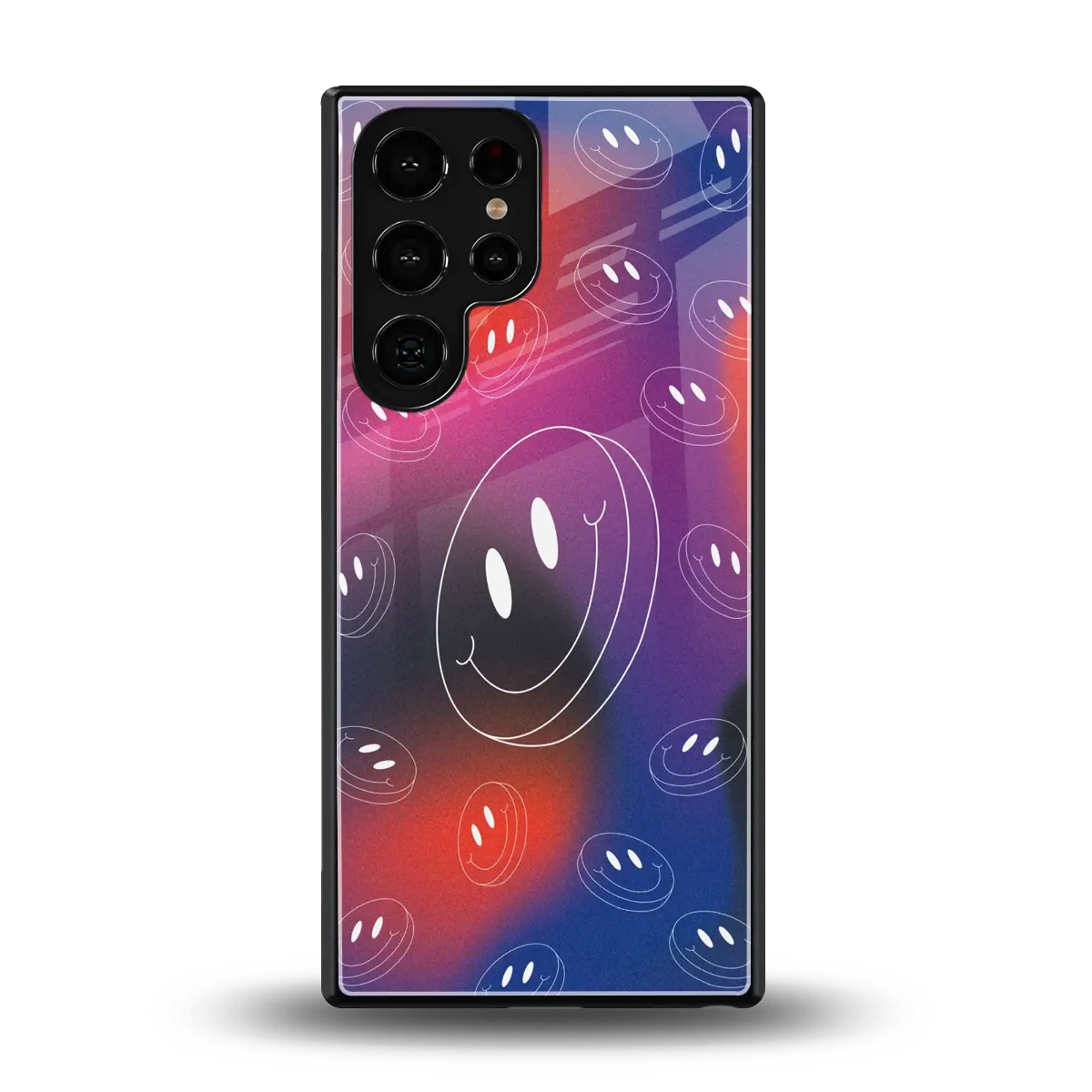 Happy Vibes back phone cover | glass case for samsung galaxy s25 ultra