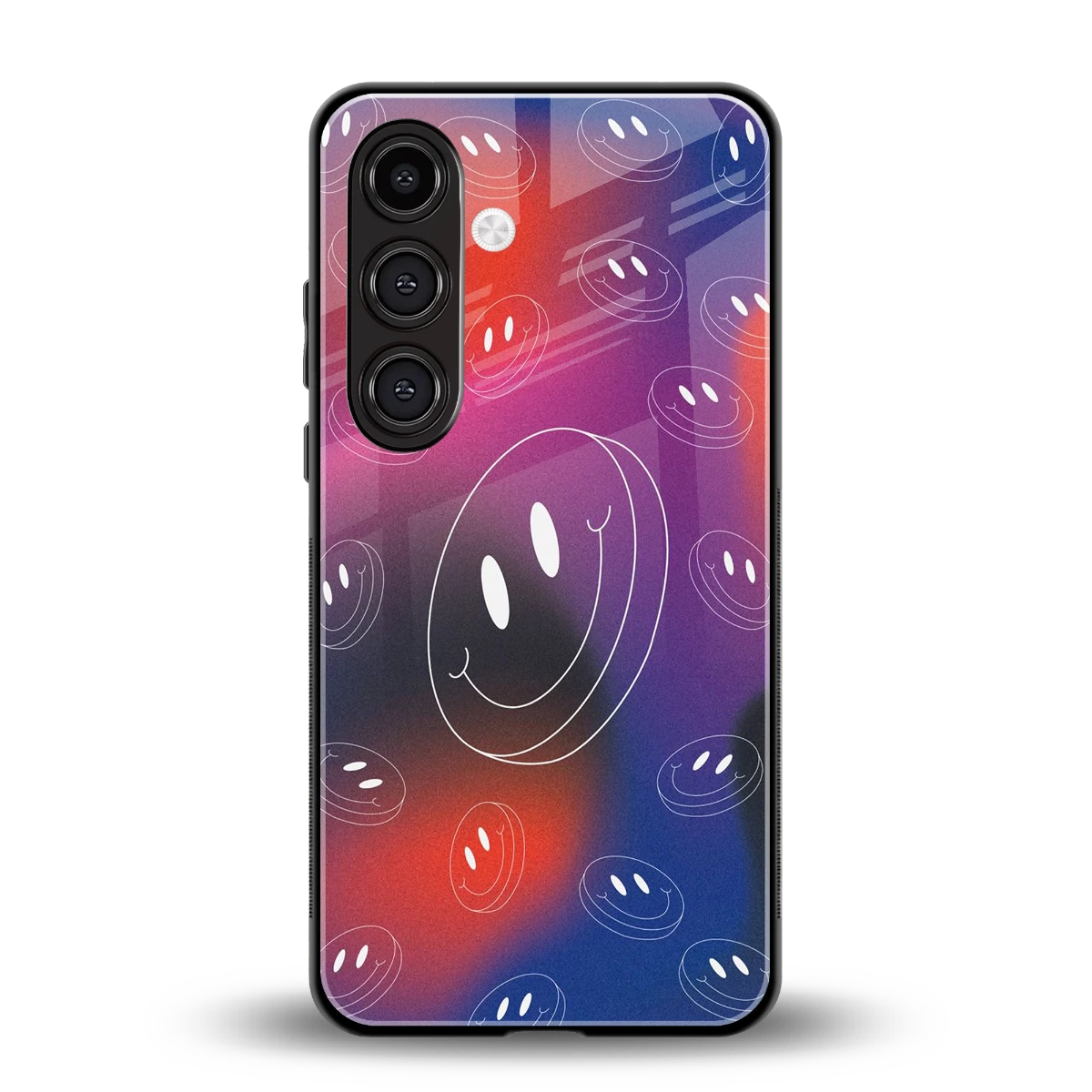 Happy Vibes back phone cover | glass case for samsung galaxy s24 fe