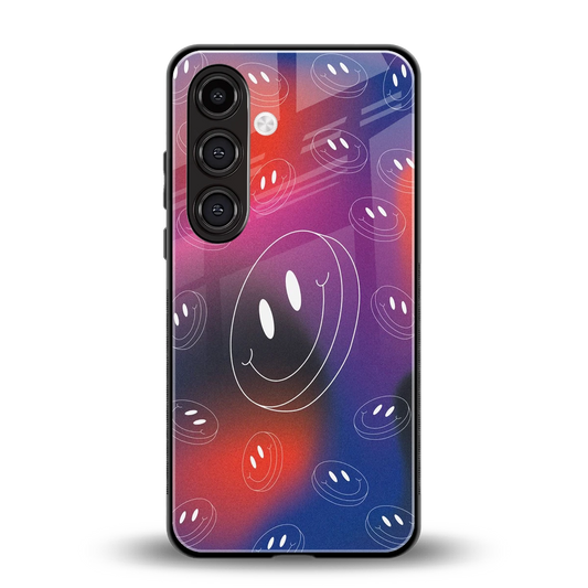 Happy Vibes back phone cover | glass case for samsung galaxy s24