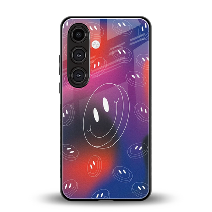 Happy Vibes back phone cover | glass case for samsung galaxy s24 plus