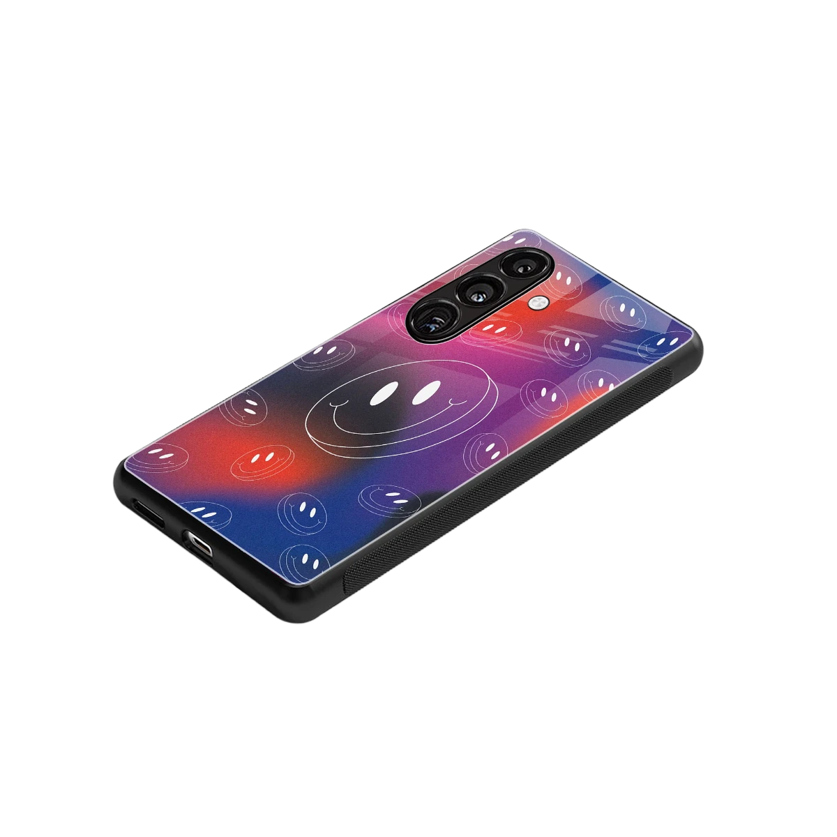 Happy Vibes stylish phone case for samsung galaxy s25 | glossy glass and slim fit