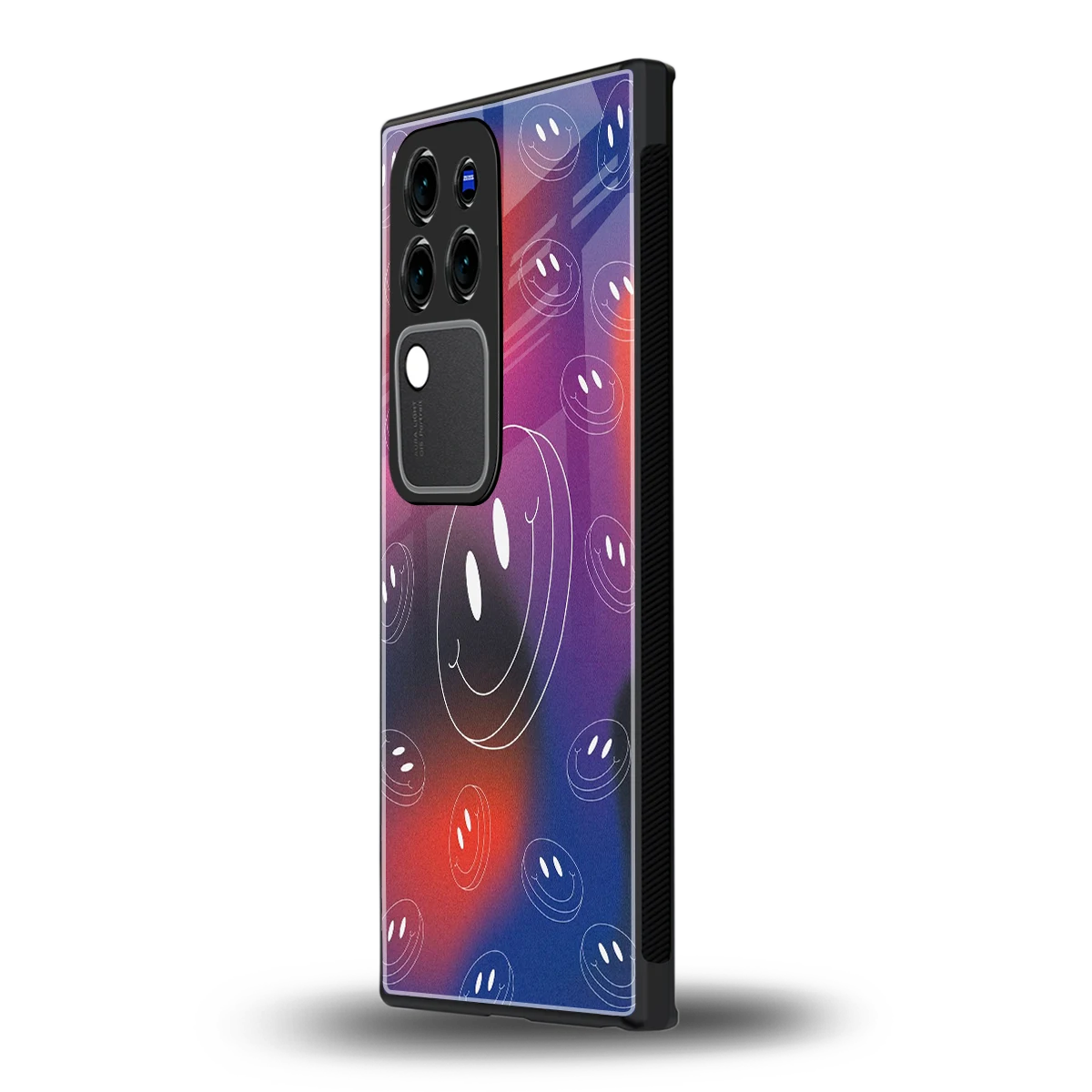 Happy Vibesvivo v30 pro mobile cover | shockproof glass phone case