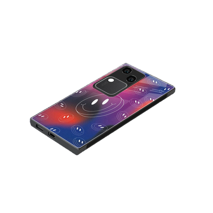 Happy Vibes stylish phone case for vivo v30 | glossy glass and slim fit