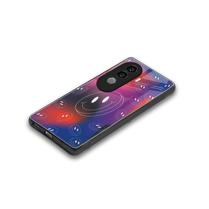 Happy Vibes stylish phone case for vivo v40e | glossy glass and slim fit