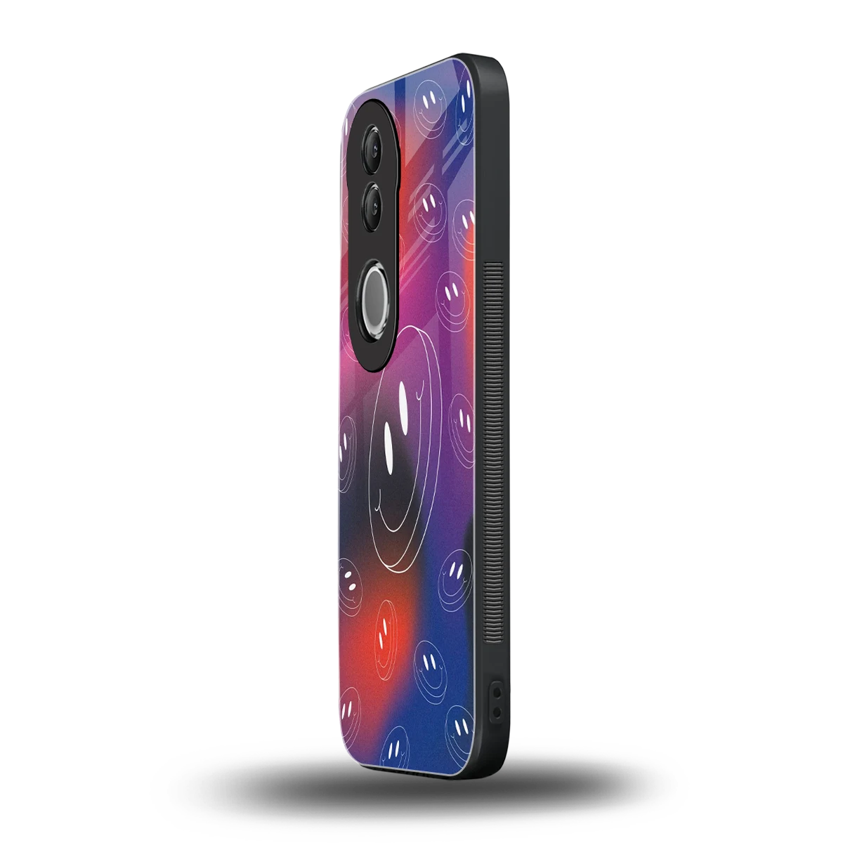 Happy Vibes vivo v50 mobile cover | shockproof glass phone case