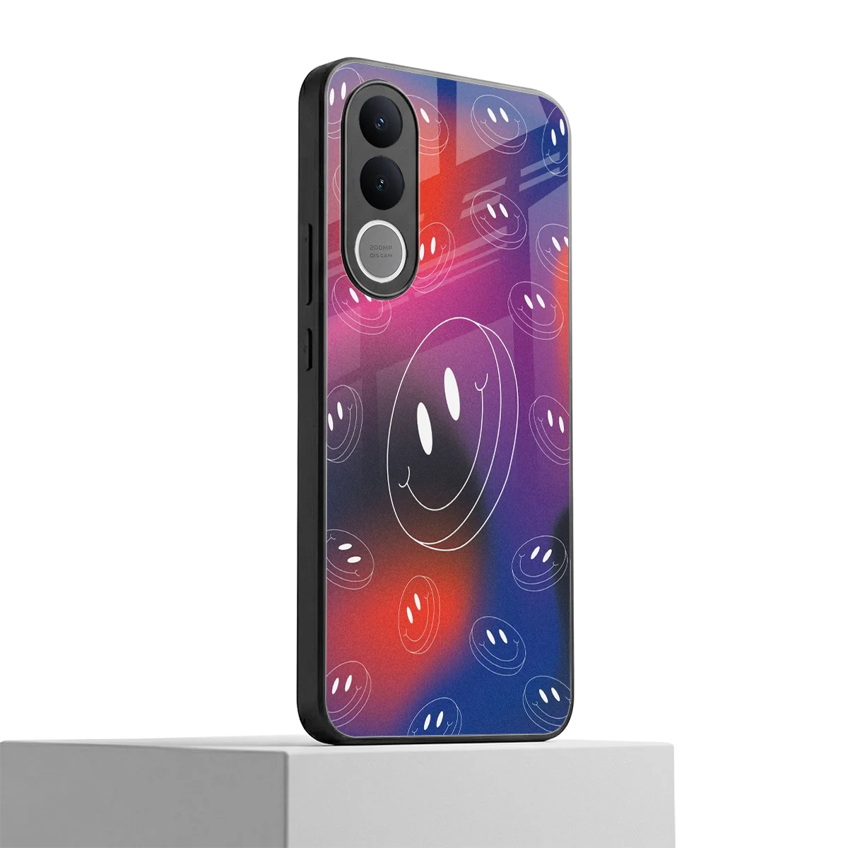Happy Vibes vivo v70 fe mobile cover | shockproof glass phone case