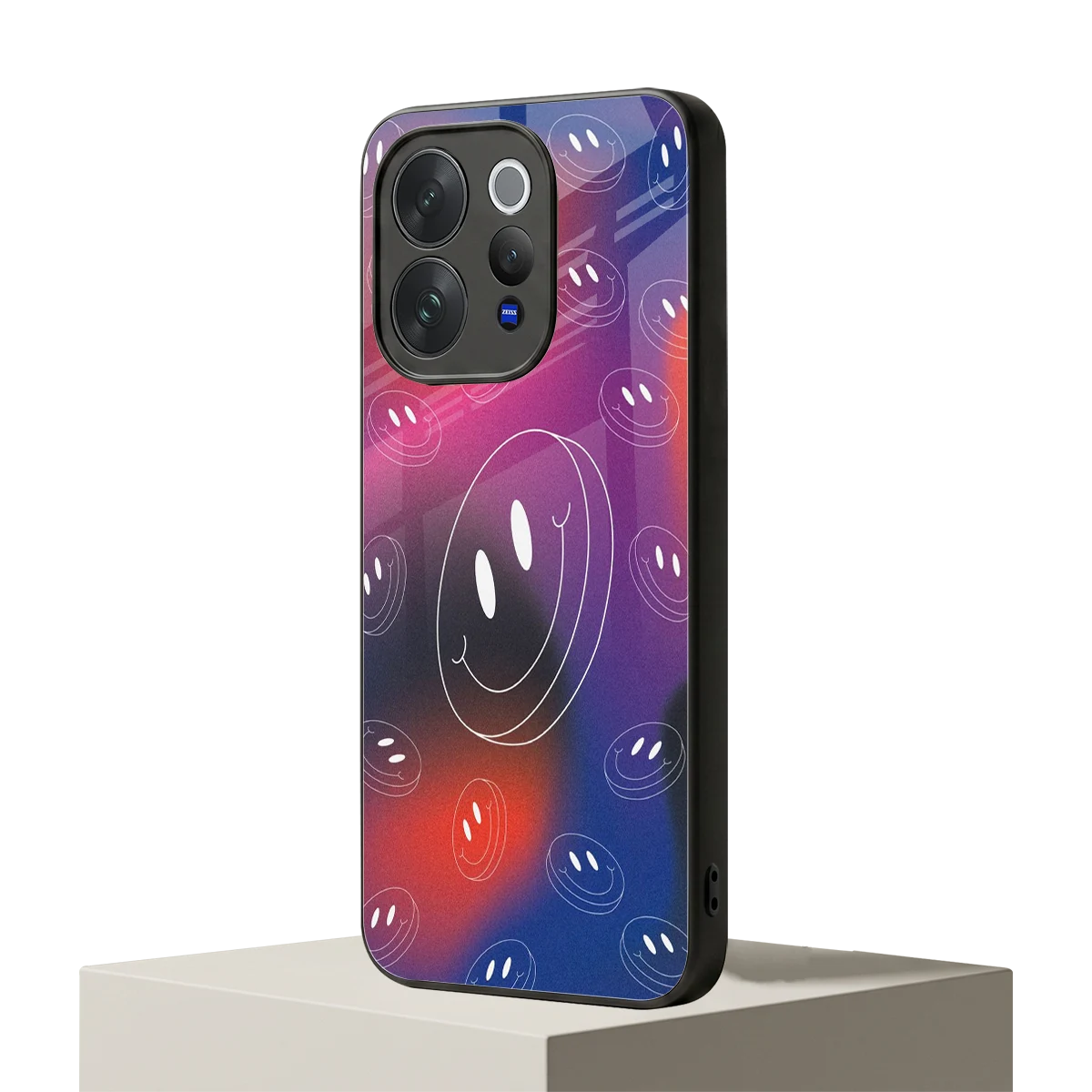 Happy Vibes vivo v70 elite mobile cover | shockproof glass phone case