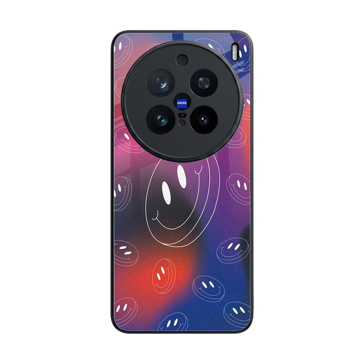 Happy Vibes back phone cover | glass case for vivo x200 pro