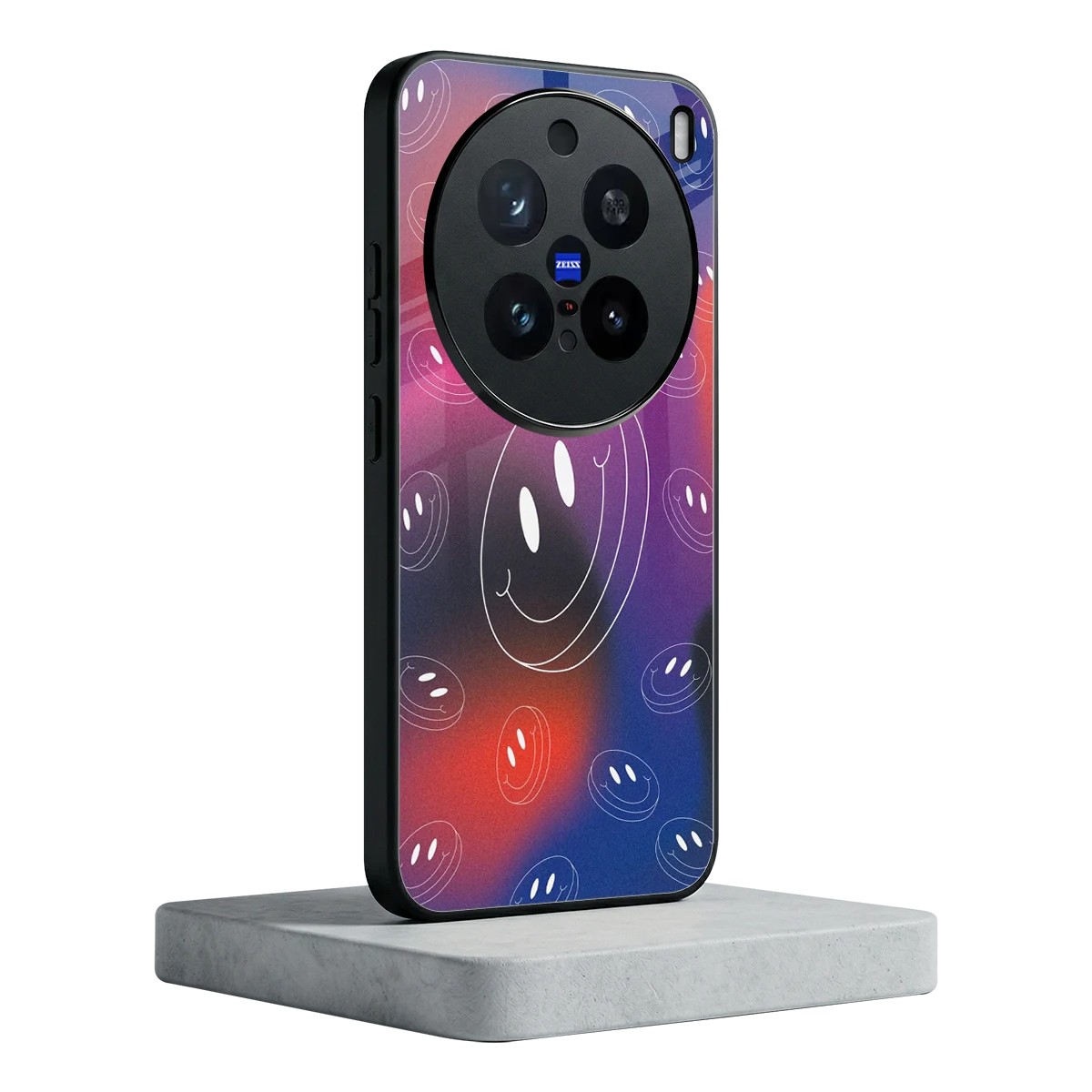 Happy Vibes vivo x200 pro mobile cover | shockproof glass phone case