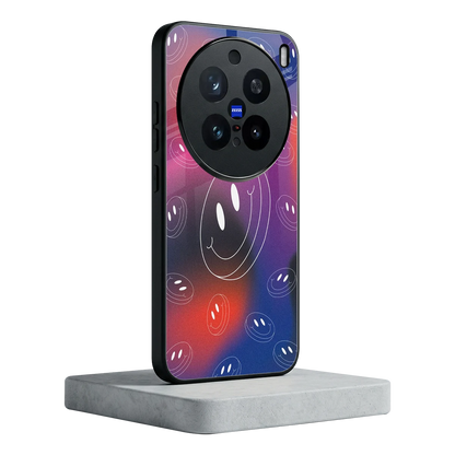 Happy Vibes vivo x200 pro mobile cover | shockproof glass phone case
