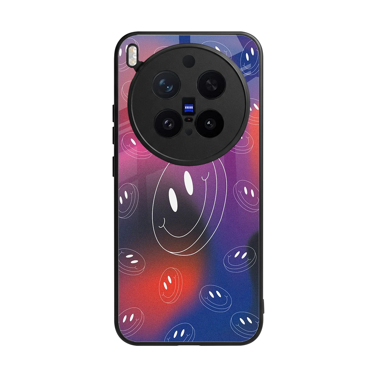 Happy Vibes back phone cover | glass case for vivo x300 pro