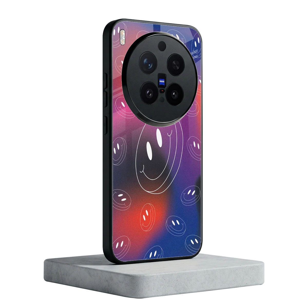 Happy Vibes vivo x300 pro mobile cover | shockproof glass phone case