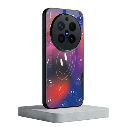 Happy Vibes vivo x300 pro mobile cover | shockproof glass phone case