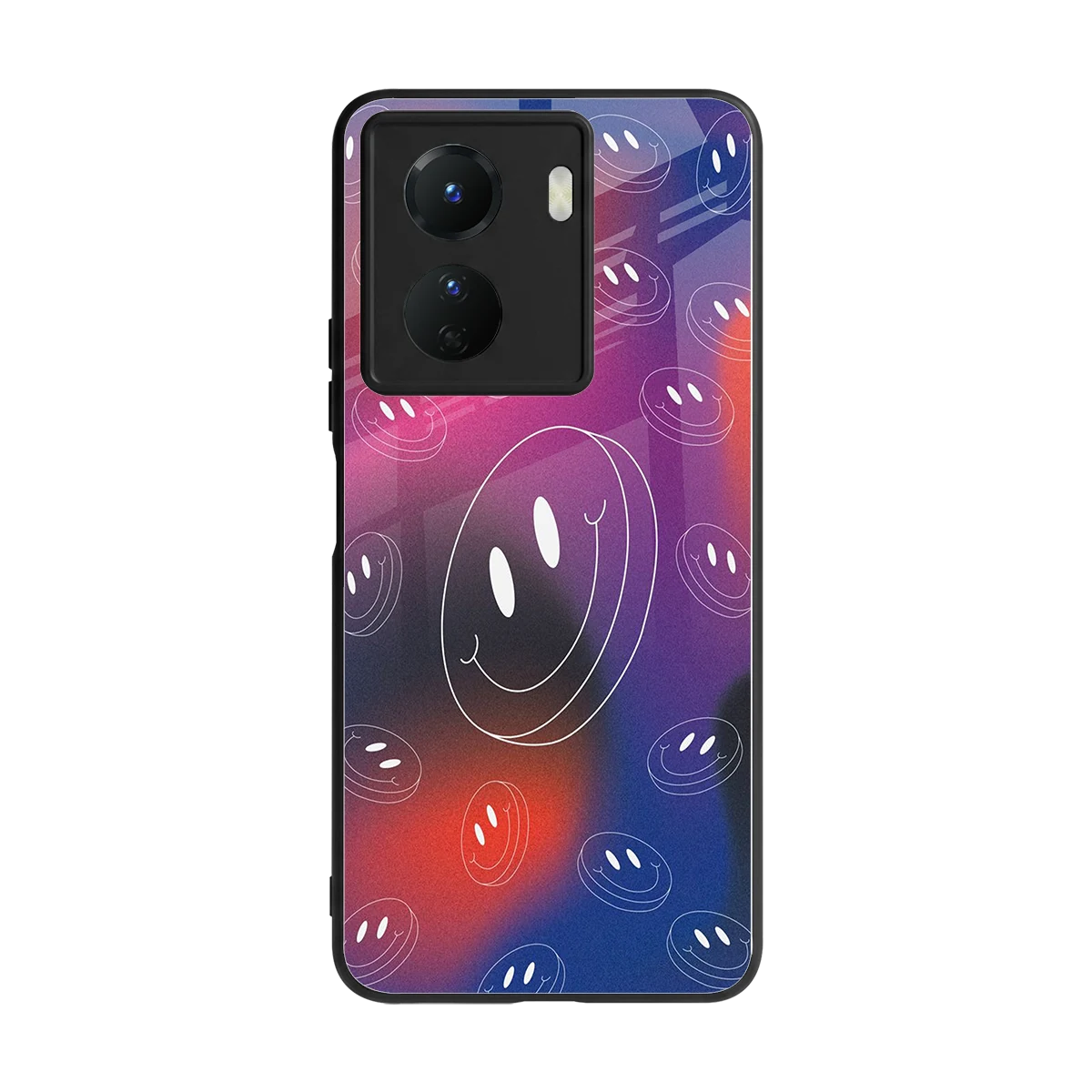 Happy Vibes back phone cover | glass case for vivo y16