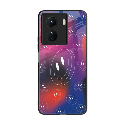 Happy Vibes back phone cover | glass case for vivo y16