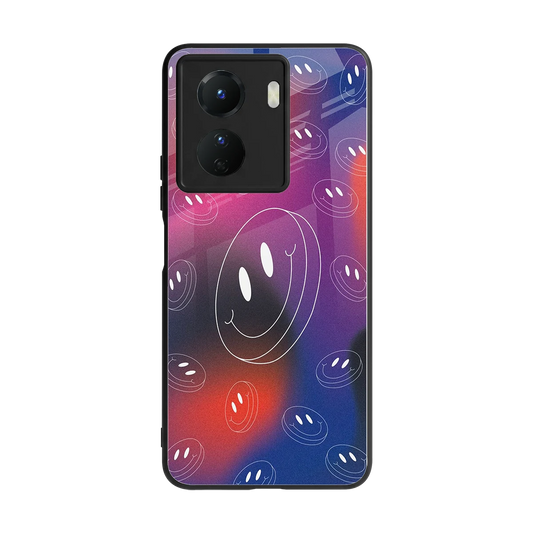 Happy Vibes back phone cover | glass case for vivo y16