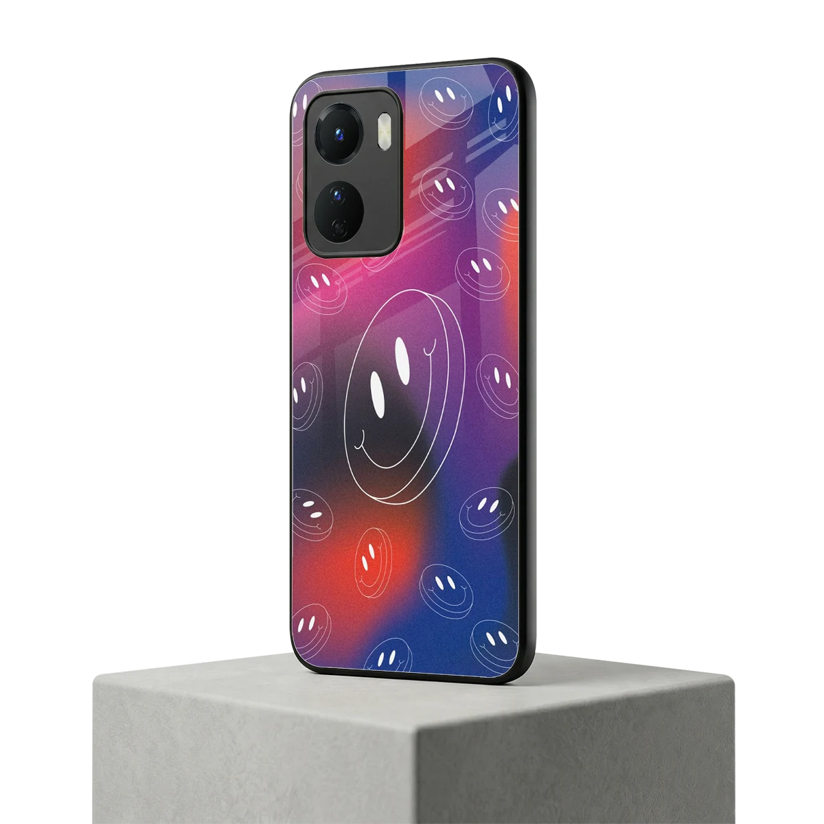 Happy Vibes vivo y16 mobile cover | shockproof glass phone case