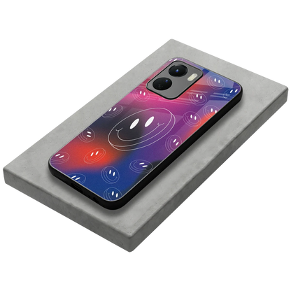 Happy Vibes stylish phone case for vivo y16 | glossy glass and slim fit